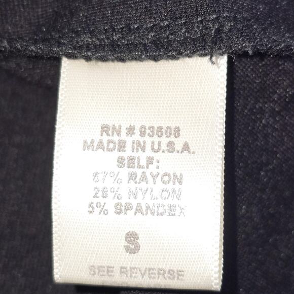 Matty M Duster Cardigan Womens Small Black Sleeveless Exposed Stitch Pockets USA - Picture 4 of 11